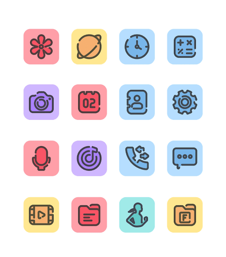 Material You Square Icon Pack ekran görüntüsü