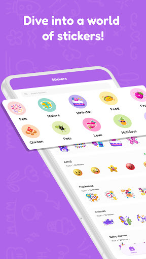 Stickers ekran görüntüsü