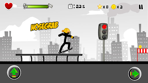 Stickman Skate : 360 Epic City ekran görüntüsü