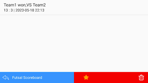 Futsal scoreboard ekran görüntüsü