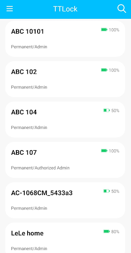 TTLock ekran görüntüsü