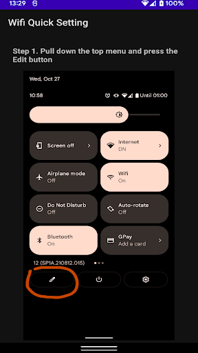 Wifi Quick Setting: Android 12 ekran görüntüsü