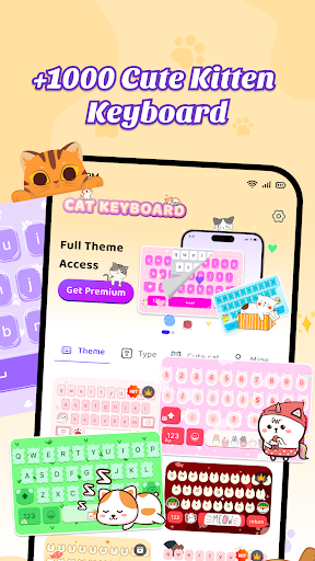 Cat Keyboard - Cute Kitty Skin ekran görüntüsü