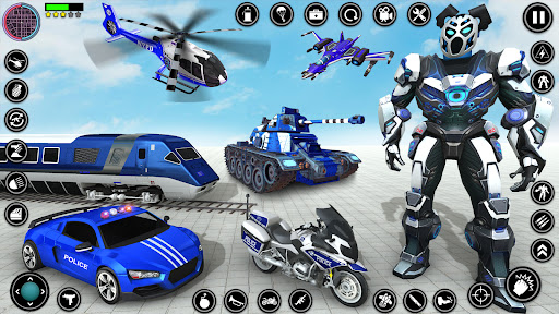 Panda Robot Cop Car Transform ekran görüntüsü
