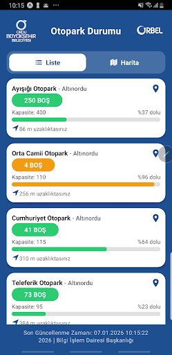 Ordu Otopark ekran görüntüsü
