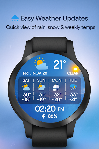 Weather Forecast for Wear OS ekran görüntüsü