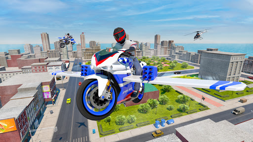 Flying Motorbike Police Games ekran görüntüsü