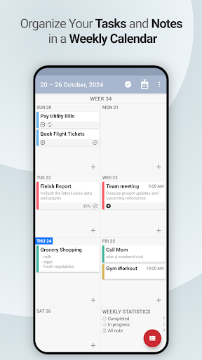 Weekly Calendar: Tasks & Notes ekran görüntüsü