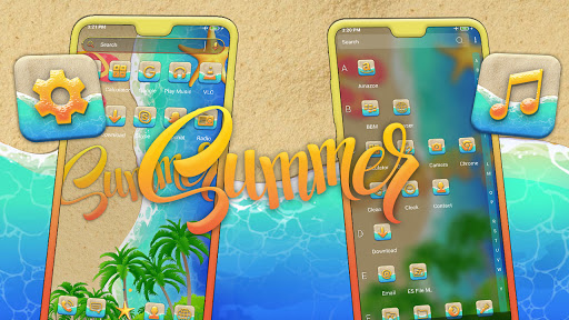 Summer Beach Launcher Theme ekran görüntüsü