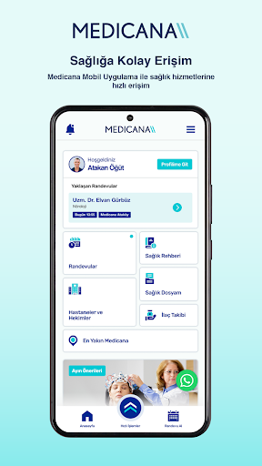 Medicana Mobil Uygulaması ekran görüntüsü