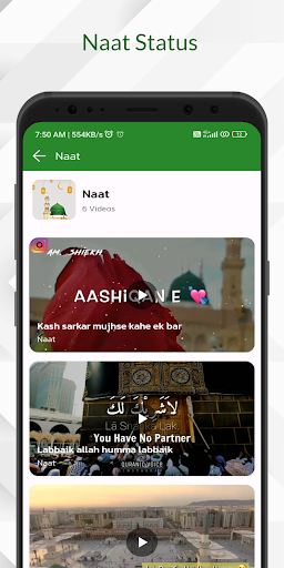 Islamic Video Status Naat Zikr ekran görüntüsü
