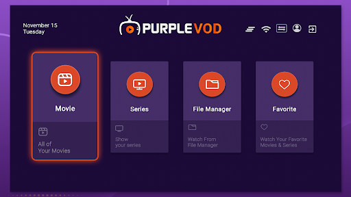 Purple VOD - IPTV Player ekran görüntüsü