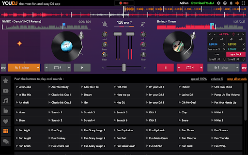 YouDJ Mixer for Chromebook ekran görüntüsü
