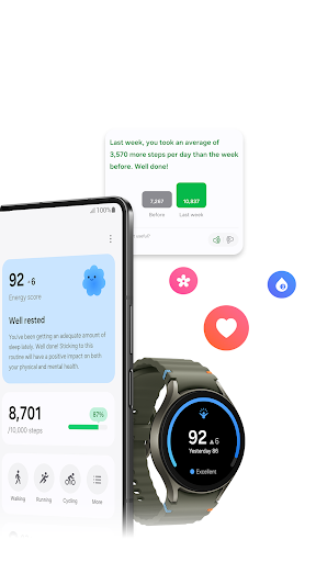 Samsung Health (Wear OS) ekran görüntüsü