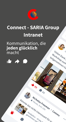 Connect - SARIA Group Intranet ekran görüntüsü