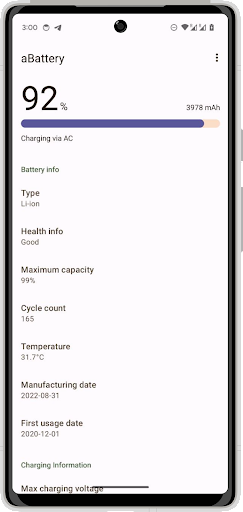 aBattery - Battery health ekran görüntüsü