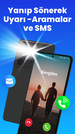 Flaş Uyarisi - Çağrı ve SMS ekran görüntüsü