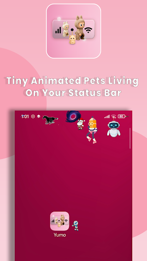 Yumo: Status Bar & Notch Pets ekran görüntüsü