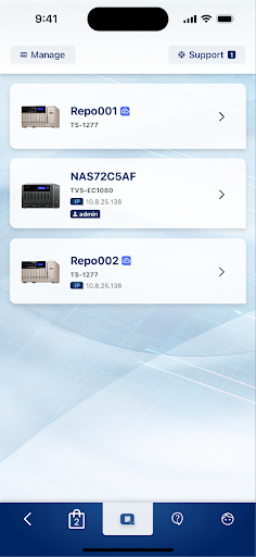 MyQNAP ekran görüntüsü