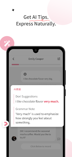 Dori Speak AI English Learning ekran görüntüsü