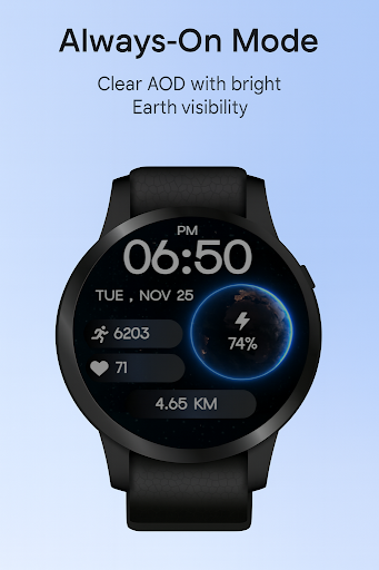 Earth Pulse Digital WatchFace ekran görüntüsü