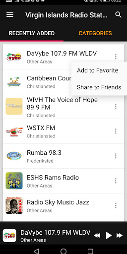 Virgin Islands Radio Stations ekran görüntüsü