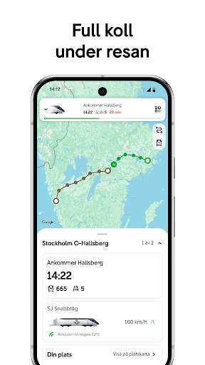 SJ - Biljetter och trafikinfo ekran görüntüsü
