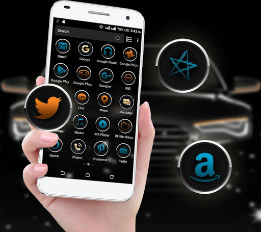 Black Car Launcher Theme ekran görüntüsü