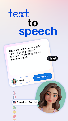AI Voice Generator, TTS: Svara ekran görüntüsü
