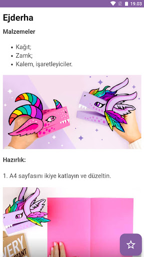 Kağıt zanaat nasıl yapılır ekran görüntüsü