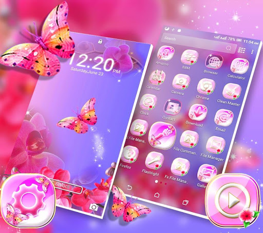 Flower Butterfly LauncherTheme ekran görüntüsü