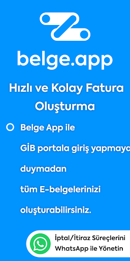 Belge App - E-Arşiv Portal ekran görüntüsü
