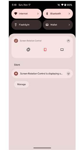Screen Rotation Control:Lock ekran görüntüsü