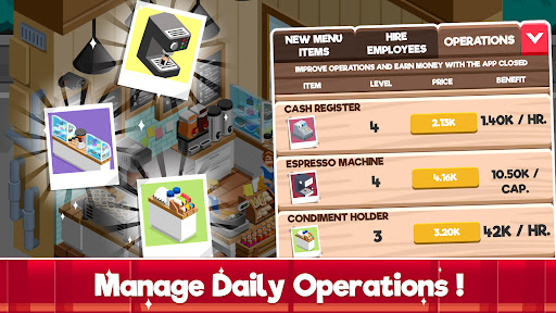 Idle Cafe Tycoon: Coffee Shop ekran görüntüsü