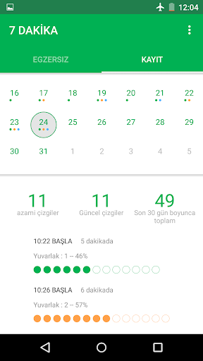 7 Dakika Egzersiz ekran görüntüsü