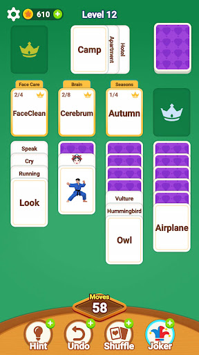 Card Sort Jam-Word Association ekran görüntüsü