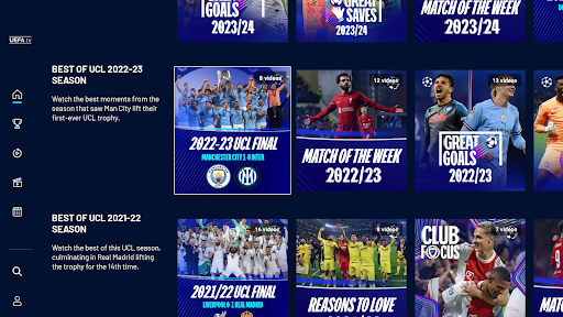 UEFA.tv ekran görüntüsü