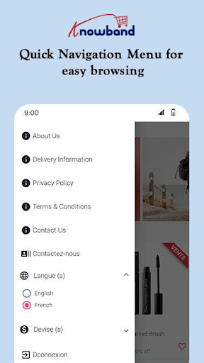 Nautica OpenCart Mobile App ekran görüntüsü