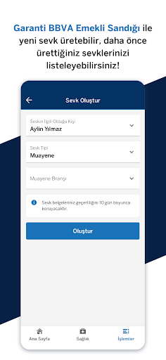 Garanti BBVA Emekli Sandığı ekran görüntüsü