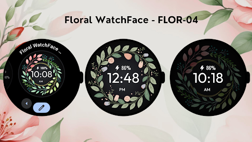 Floral WatchFace - FLOR-04 ekran görüntüsü