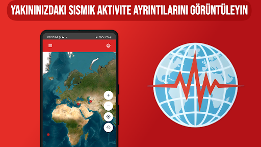 Deprem İzleme - Harita ekran görüntüsü