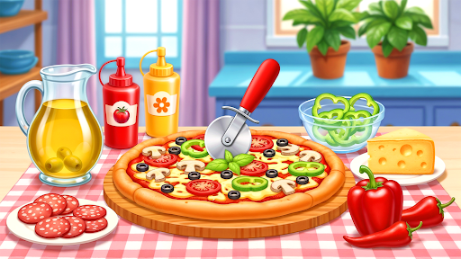 Kitchen Set Cooking Chef Sim ekran görüntüsü