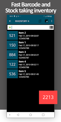 Barcode inventory stock take ekran görüntüsü