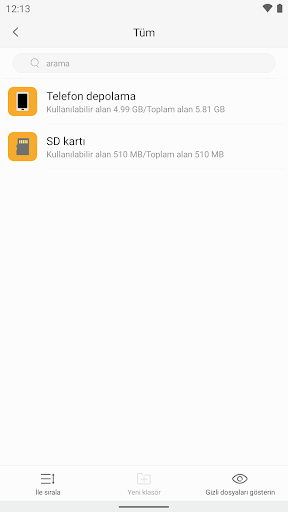 Dosya Gezgini-Dosya Yöneticisi ekran görüntüsü