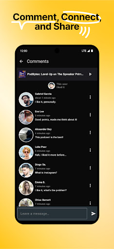 Spreaker Podcasts ekran görüntüsü