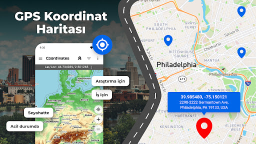 GPS Koordinatları Haritası ekran görüntüsü