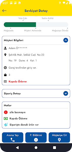 Cepte Şok Kurye ekran görüntüsü