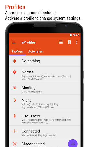 aProfiles - Auto tasks ekran görüntüsü