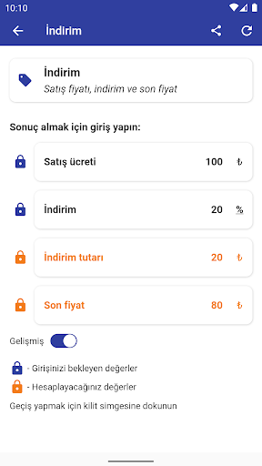 Yüzde Hesap Makinesi ekran görüntüsü