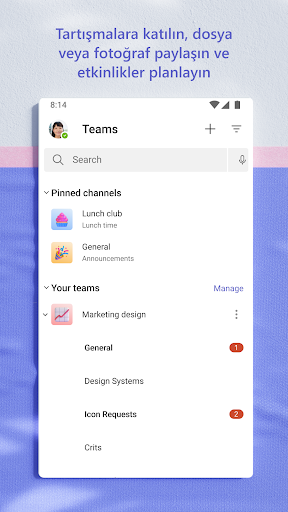 Microsoft Teams ekran görüntüsü
